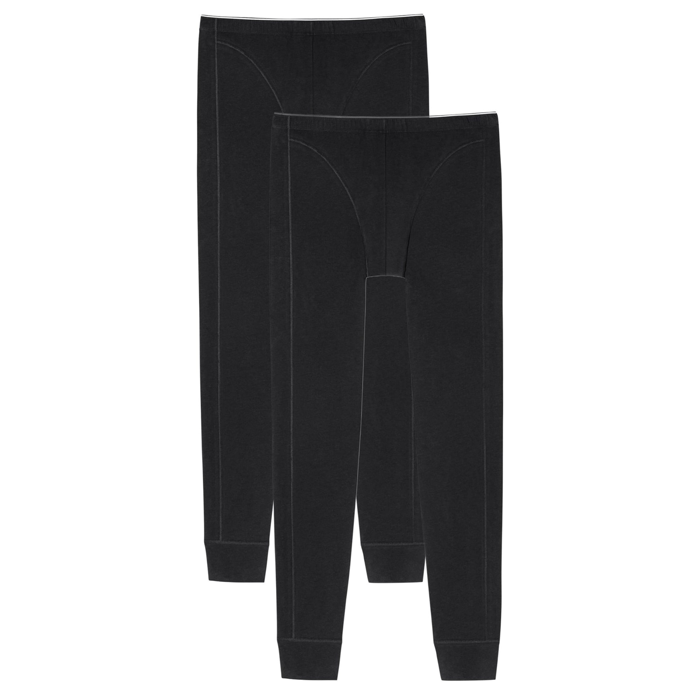 Sous-vêtements longs SCHIESSER en noir : devant