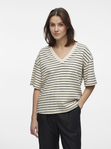VILA - Camiseta en beige: frente