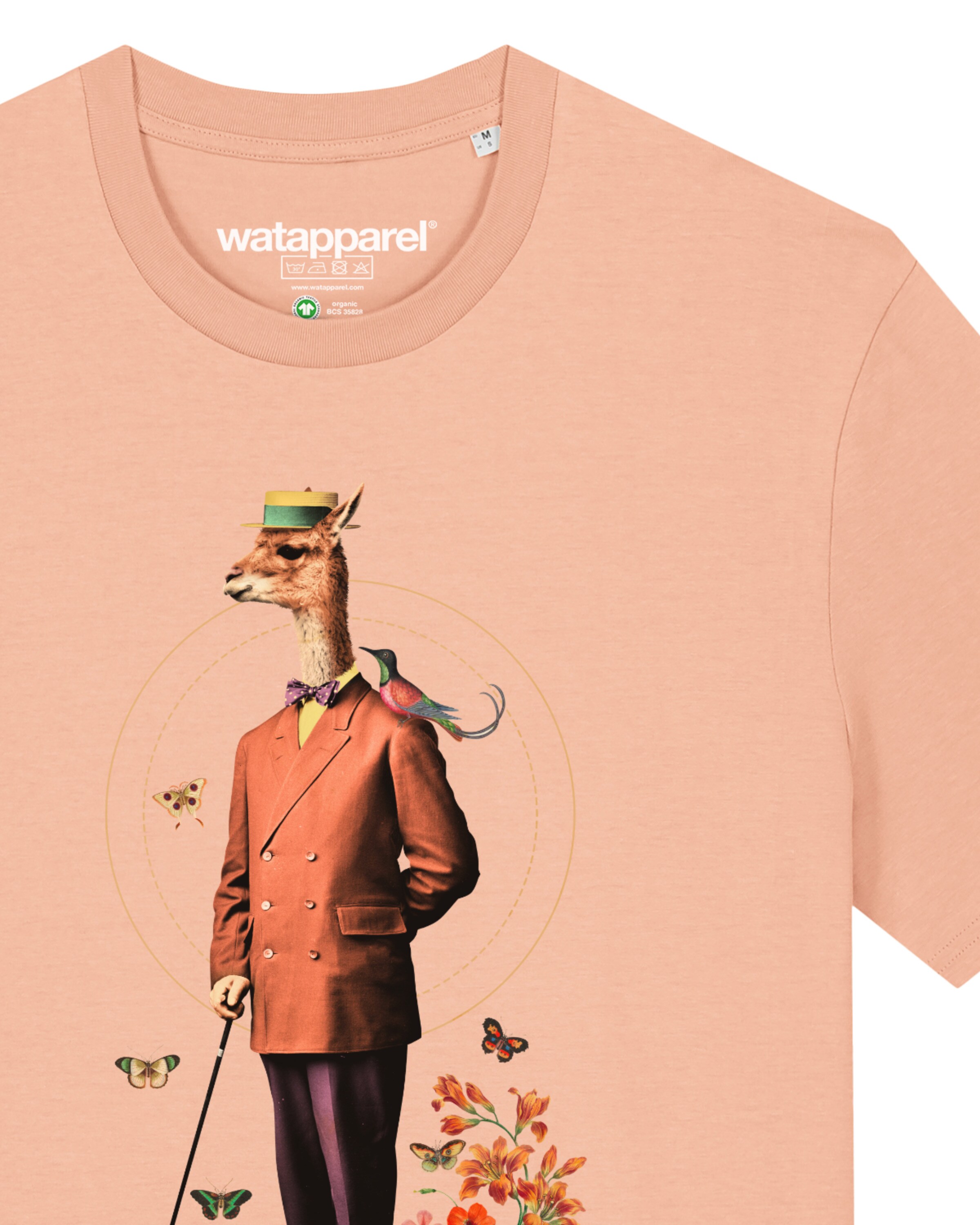 Maglietta ' Fancy Llama ' di Watapparel in rosa