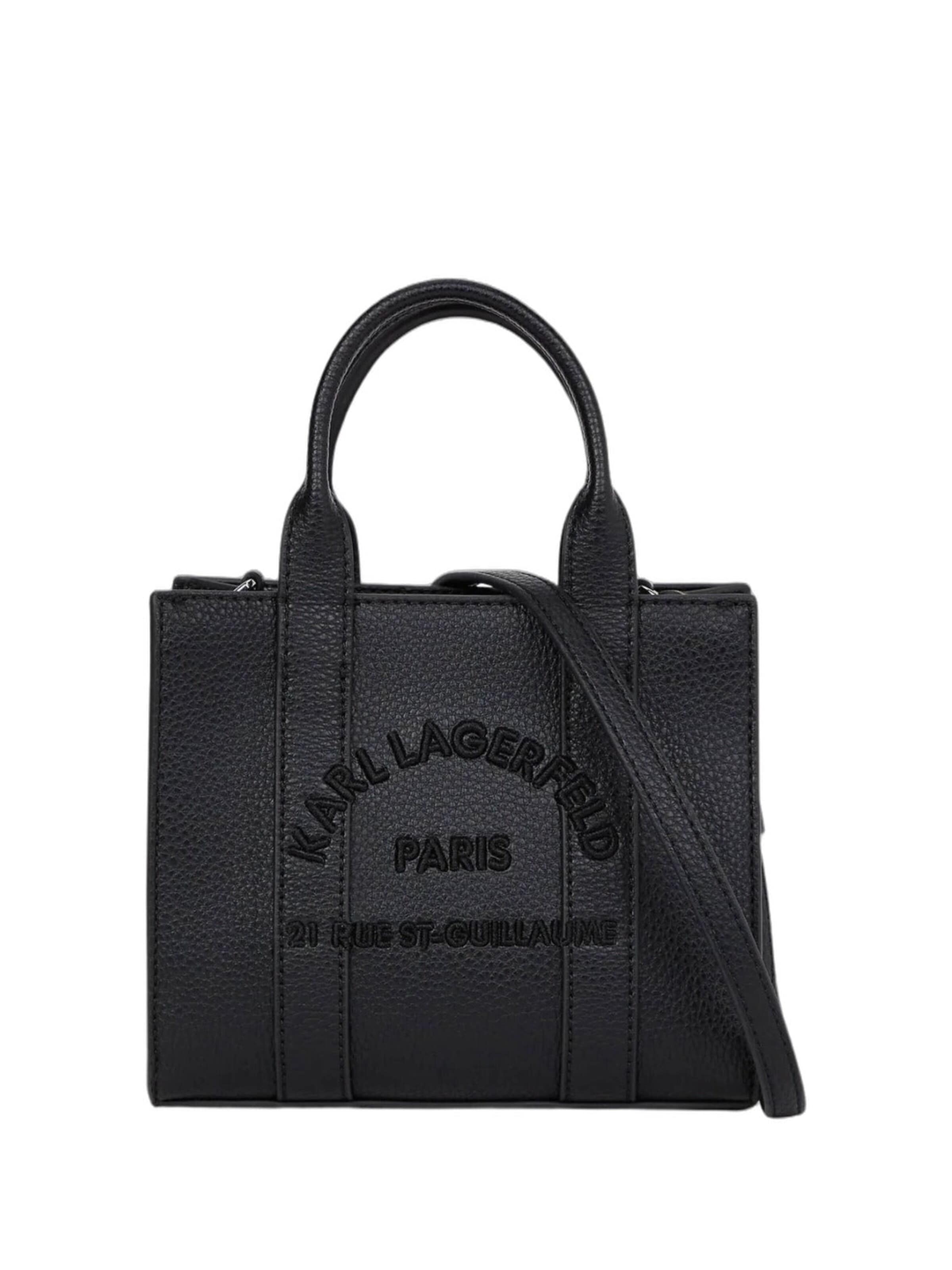 Karl Lagerfeld Handtasche 'Essentials'‌‌‌‌‌‌‌ in Schwarz: Vorderseite