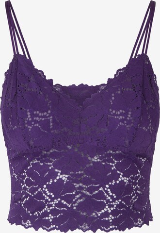 LingaDore Triangle Bra in Purple: front