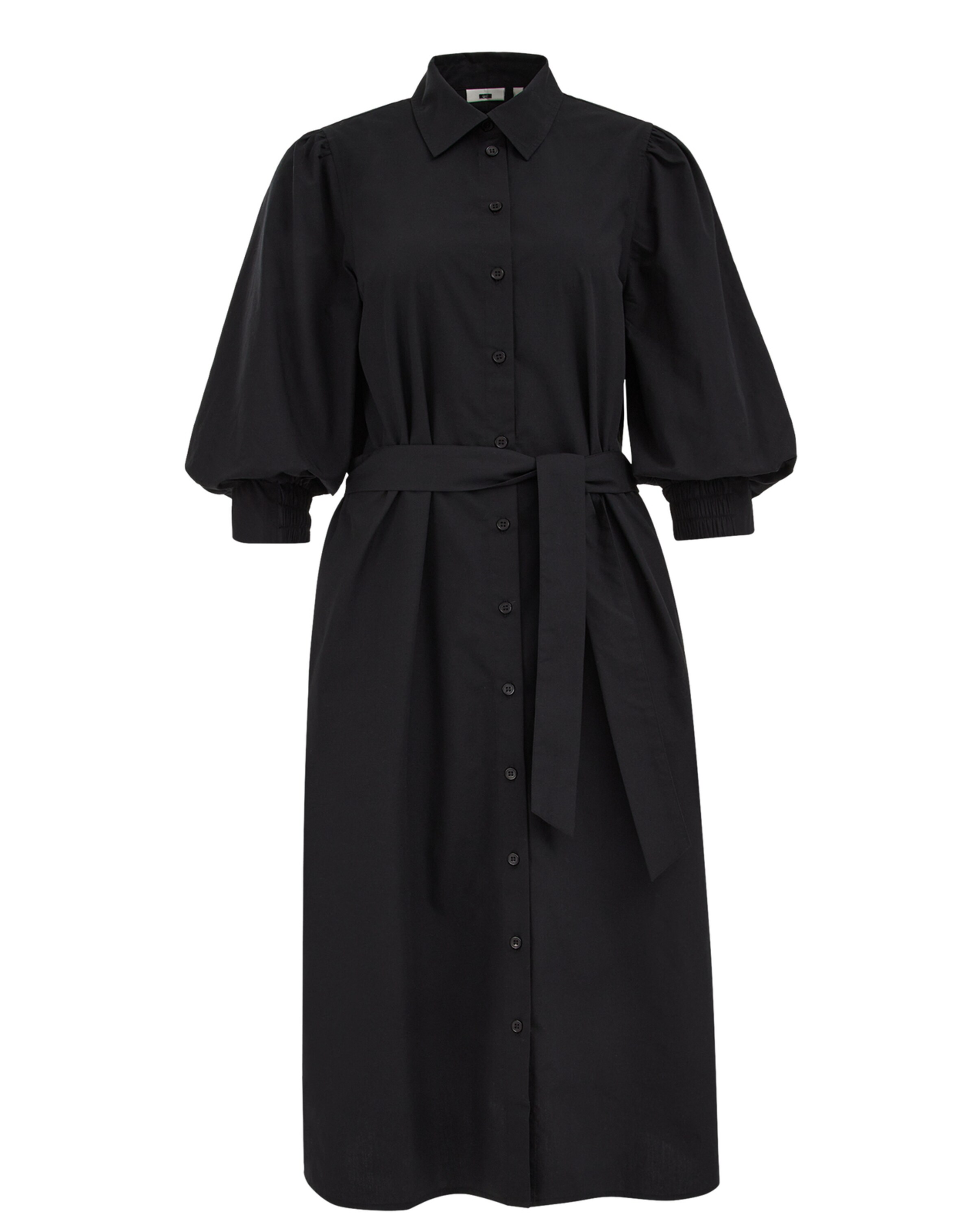 Robe-chemise WE Fashion en noir : devant