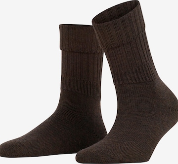 FALKE Socken 'Striggings Rib' in Braun: Vorderseite