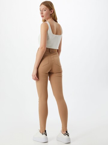 Skinny Pantalon 'EMILY' Noisy may en marron