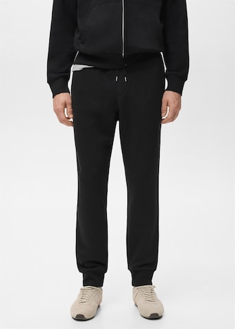 MANGO MAN Tapered Pants 'Cohen' in Black: front