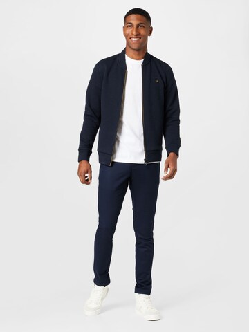 No Excess Zip-Up Hoodie in Blue