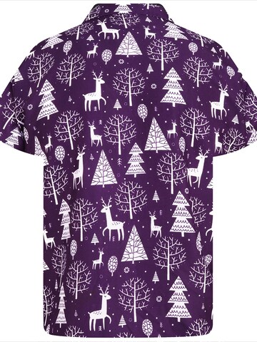 King Kameha Regular fit Button Up Shirt 'Christmas Reindeer' in 