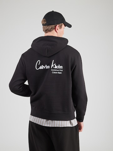 Bluză de molton de la Calvin Klein Jeans pe negru