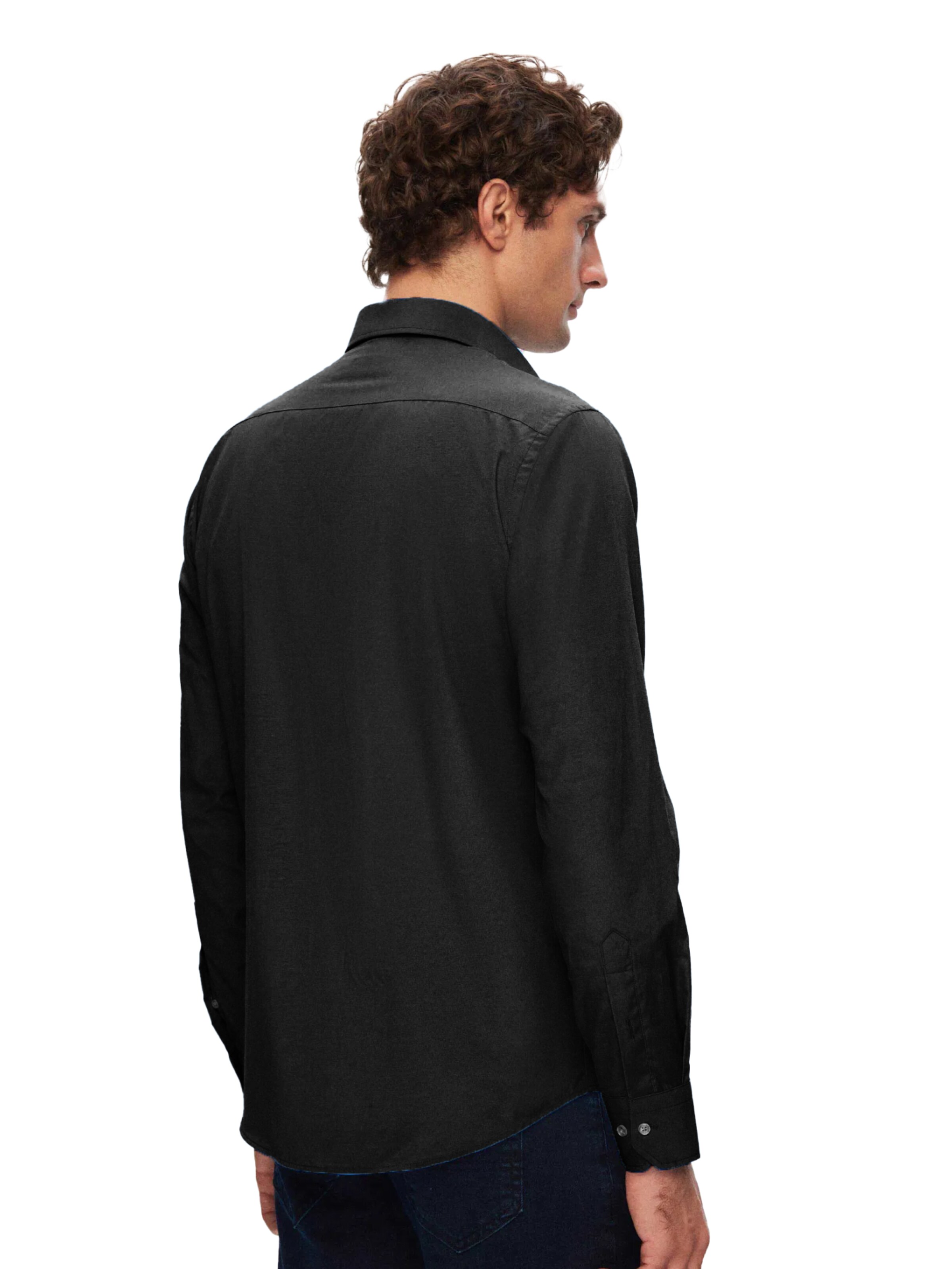 D’S Damat Regular fit Overhemd in Zwart