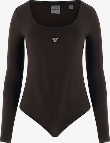 GUESS Shirt Bodysuit in Brown: front