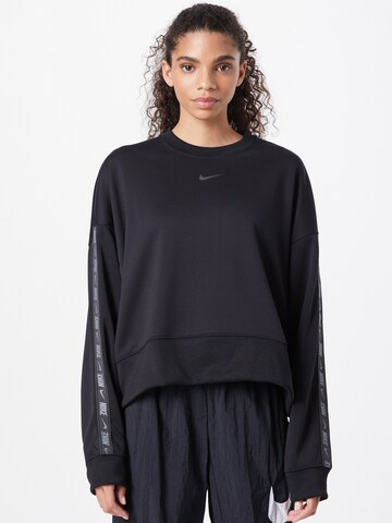 Nike Sportswear Athletic Sweatshirt in Black: front