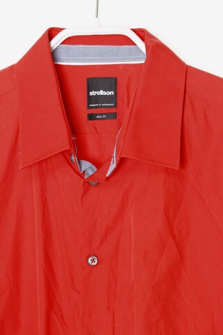 STRELLSON Button Up Shirt in L in Red