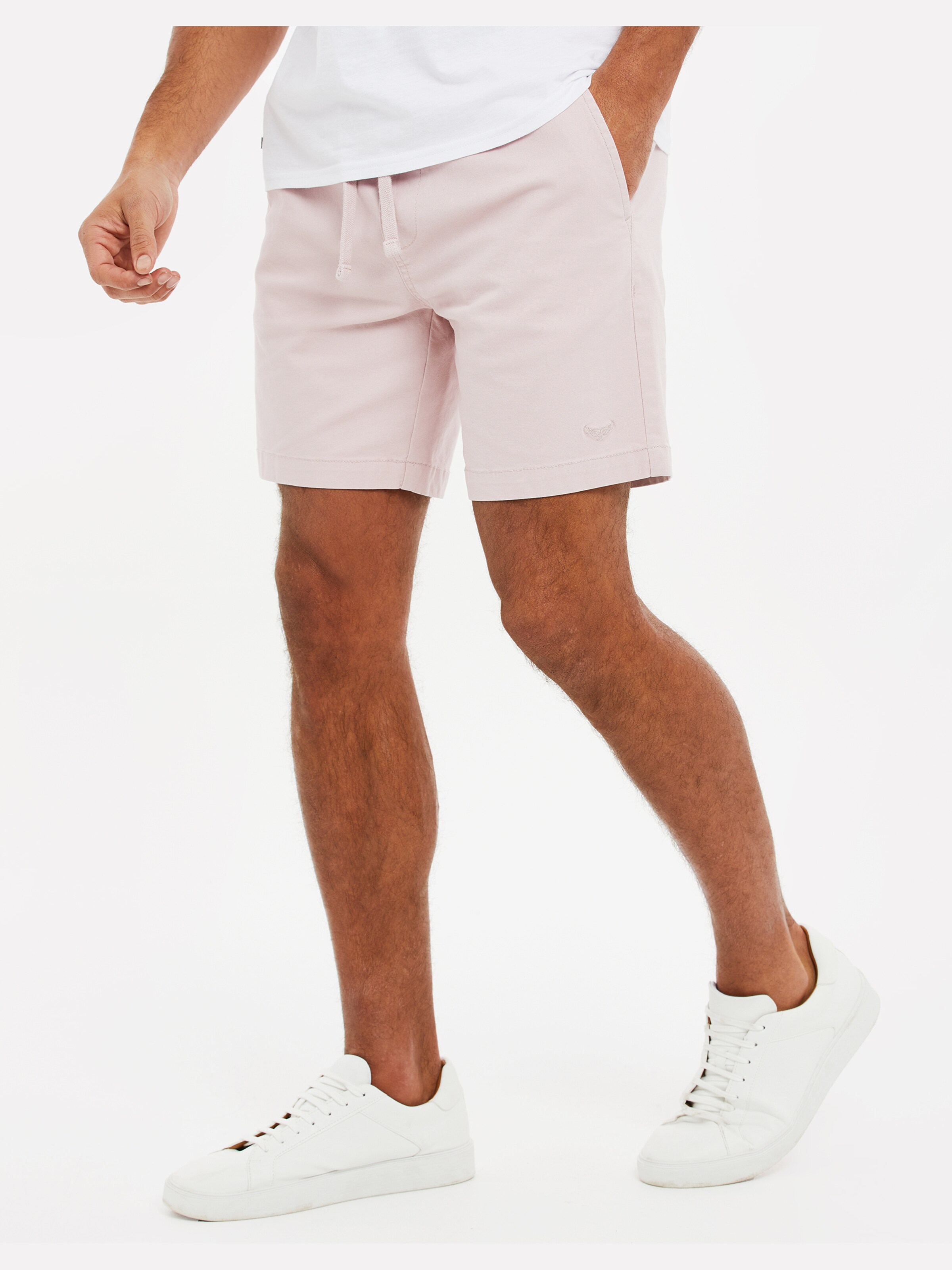 Männer Große Größen Threadbare Shorts 'Mambo' in Pastellpink - LW42276