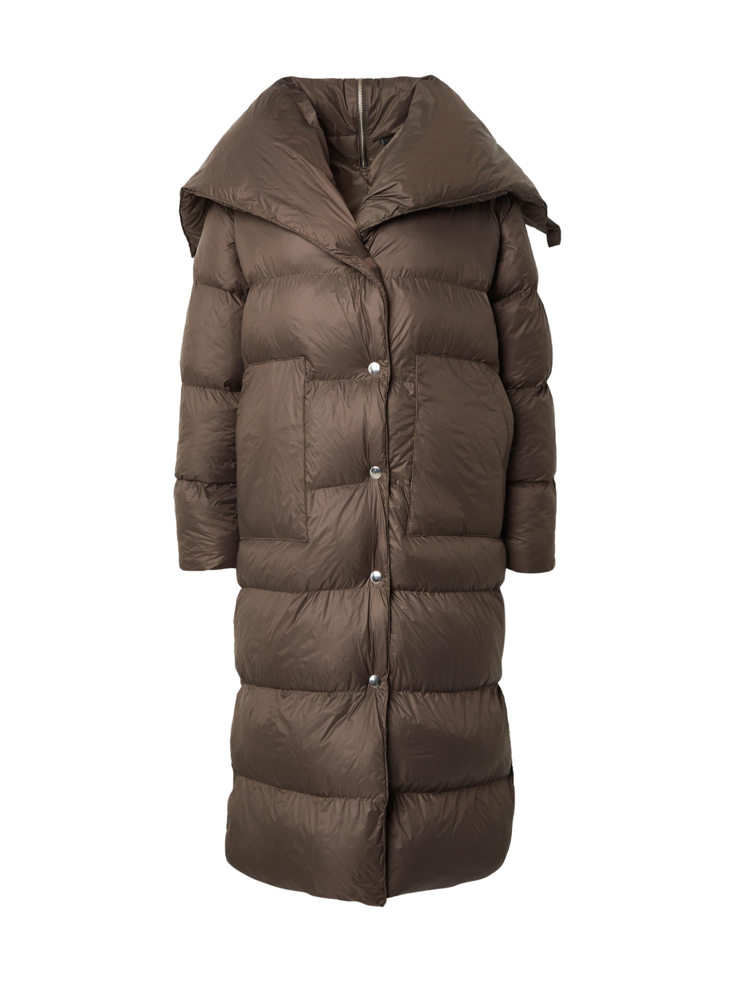 Trendyol - Sobretudo de inverno em castanho: frente