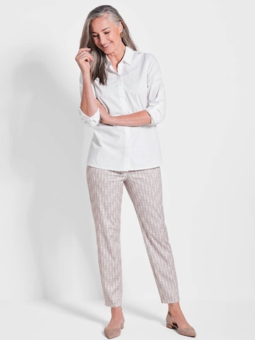 Goldner Bluse in Weiß
