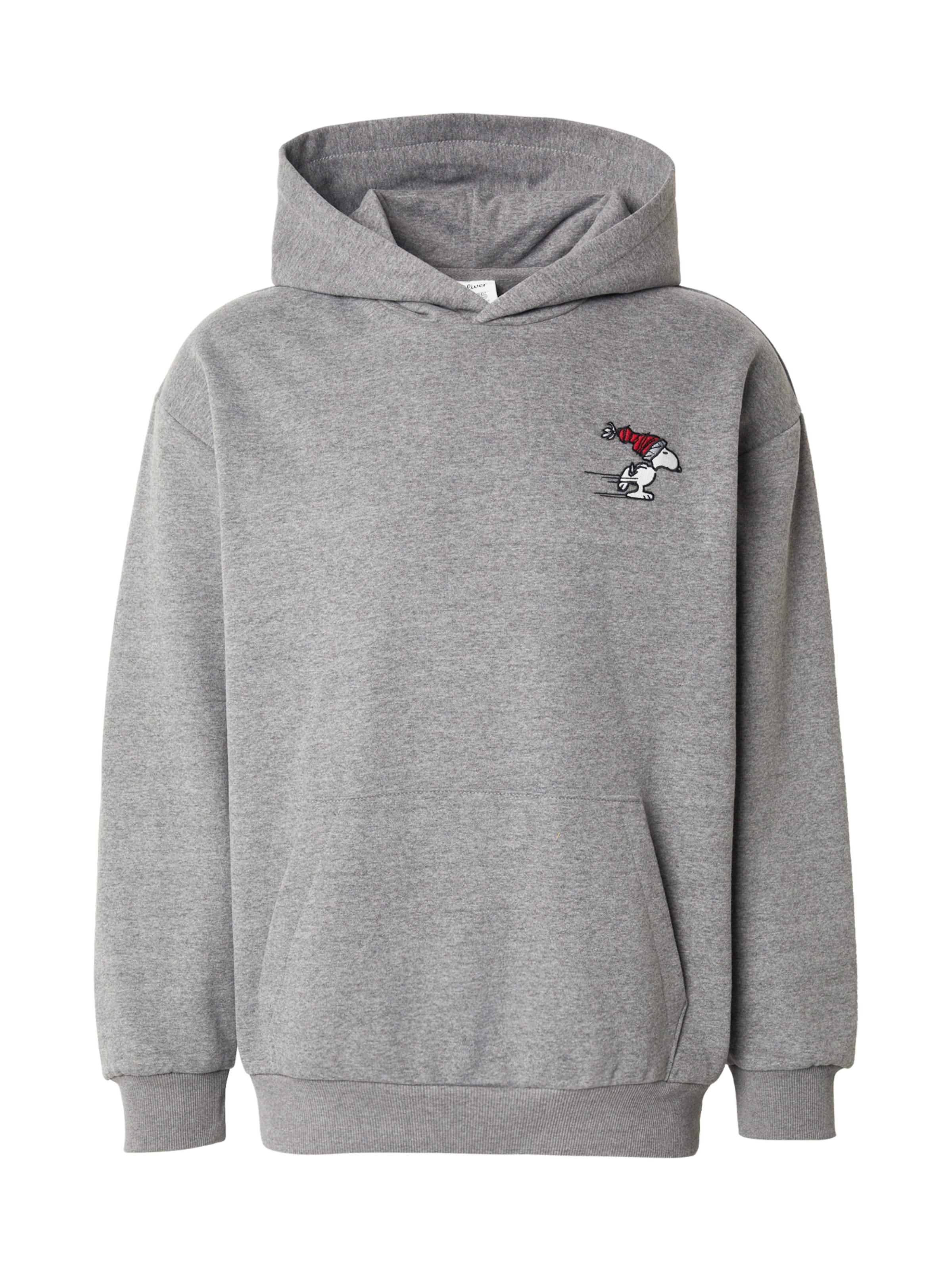 s.Oliver Μπλούζα φούτερ σε γκρι: μπροστά