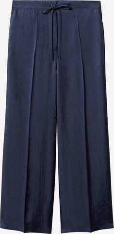 MANGO Wide leg Pleated Pants 'EMMA' in Blue: front