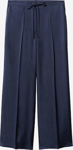 MANGO Szeroka nogawka Spodnie w kant 'EMMA' w kolorze niebieski: przód