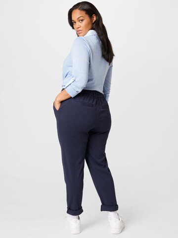 Slimfit Pantaloni con pieghe 'POPTRASH LI' di ONLY Curve in blu