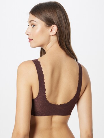 SLOGGI Bustier BH 'Zero Feel Lace 2.0' in Braun