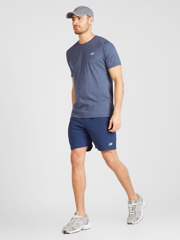new balance Sportshirt 'Essentials Heathert' in Blau
