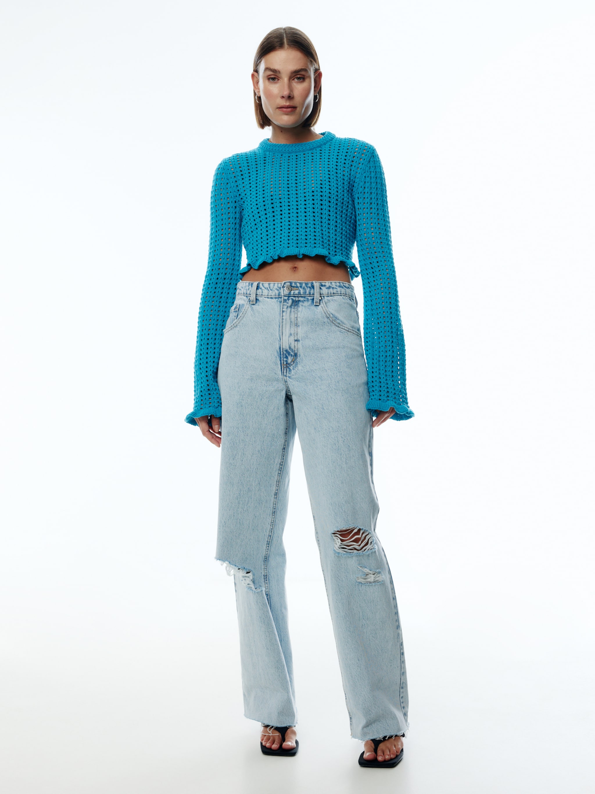 EDITED Producten Trui 'Gila' Turquoise