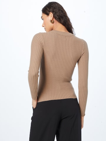 PIECES Sweter 'Crista' w kolorze brązowy