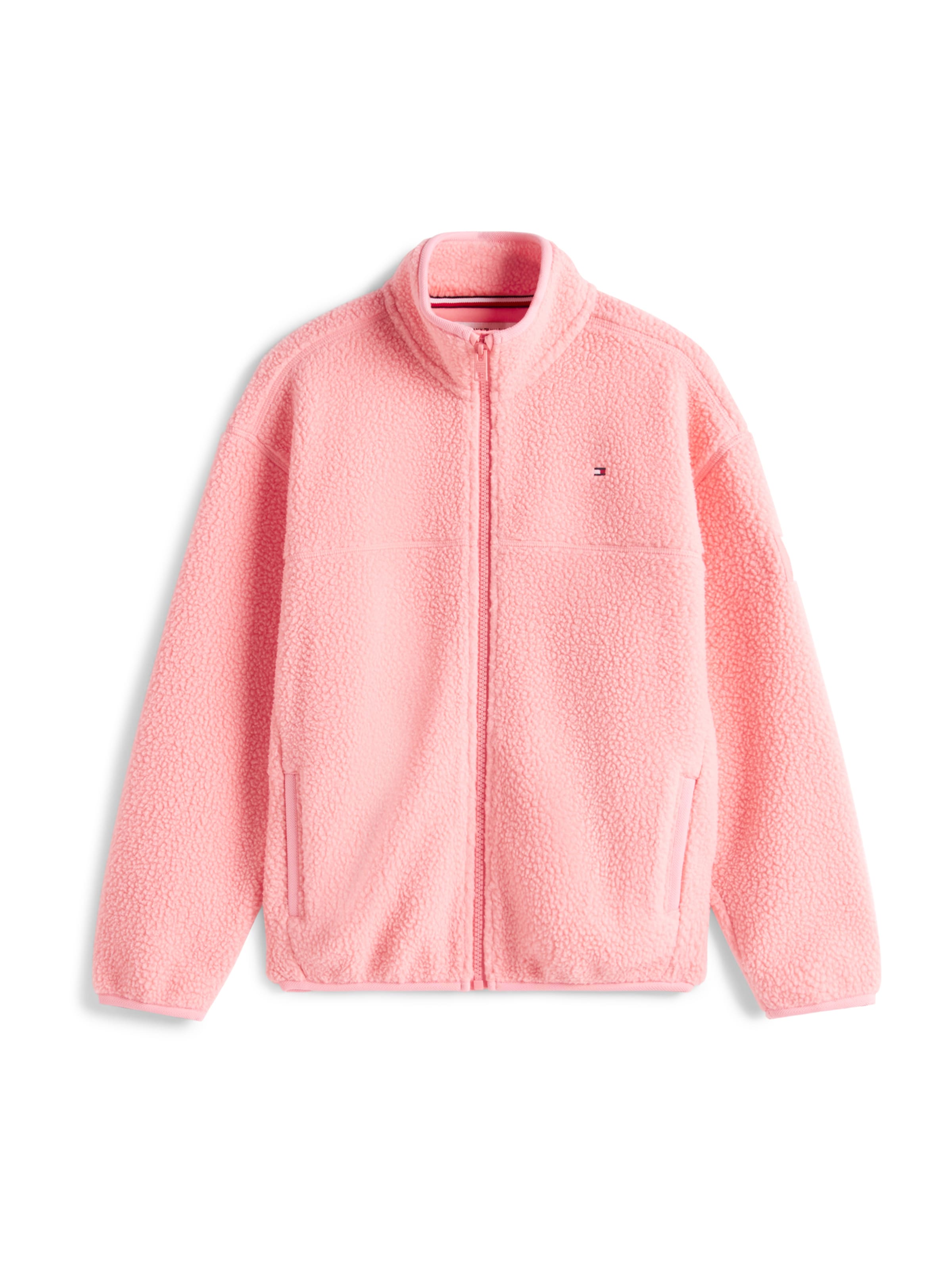 Jachetă  fleece de la TOMMY HILFIGER pe roz: față