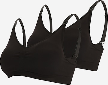 Reggiseno da allattamento 'Lilja' di MAMALICIOUS in nero: frontale