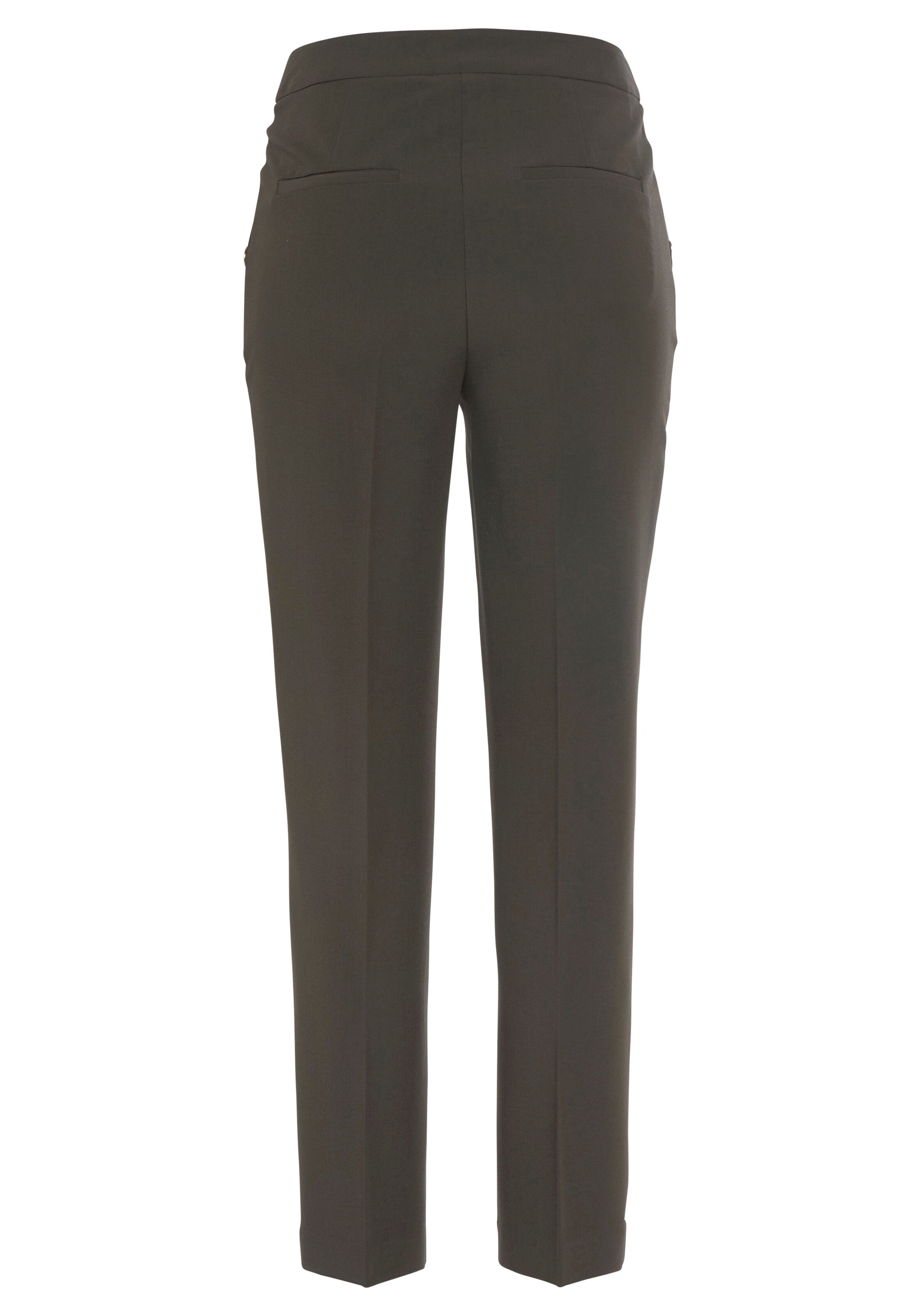 LASCANA Úzky strih Nohavice s pukmi - Zelená