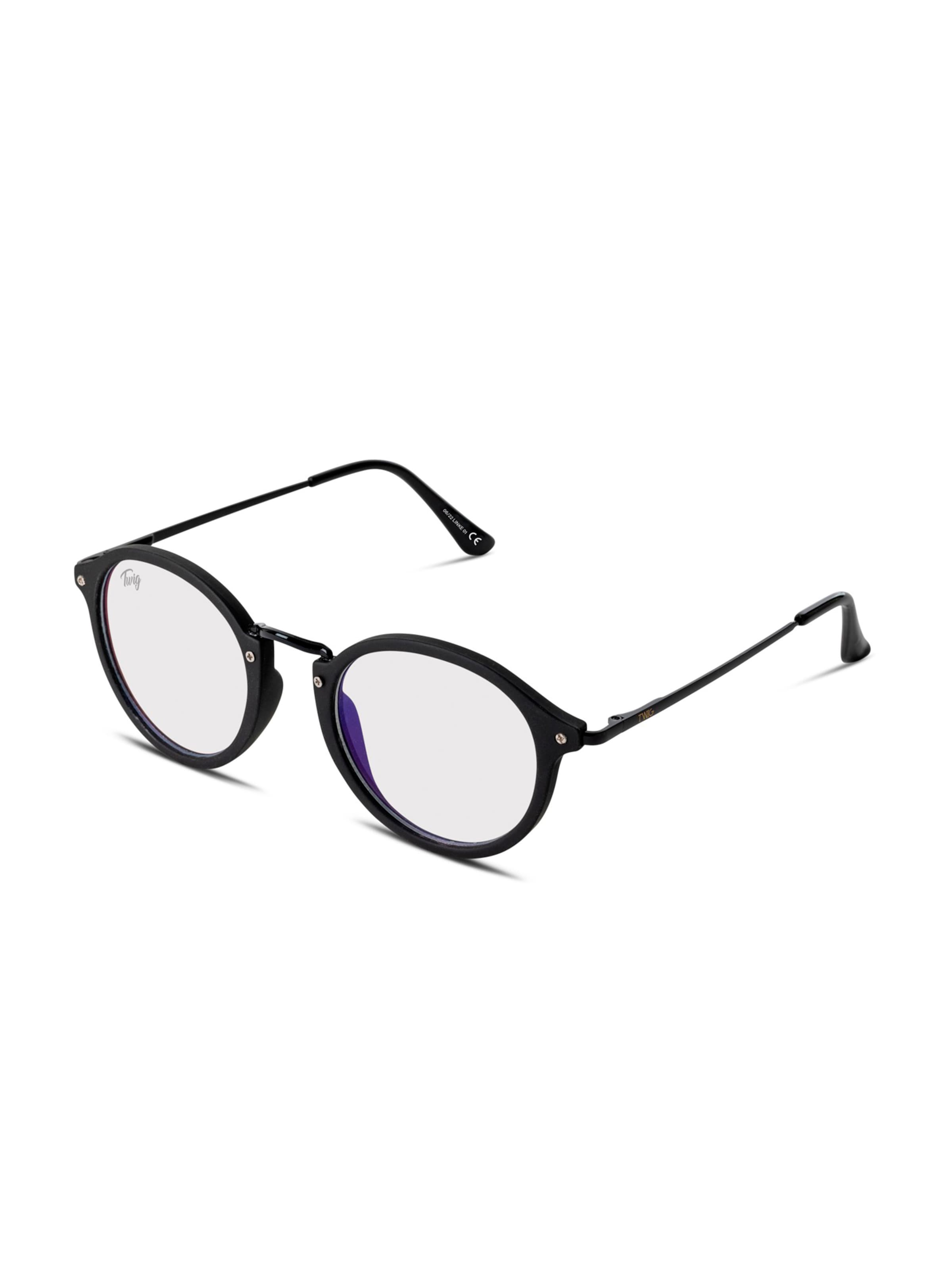 TWIG Concept Milano Glasses 'Linke' in Black: front