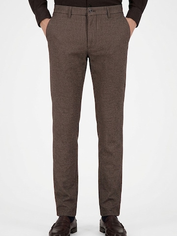 Gardeur Regular Chino trousers 'Bono' in Brown: front