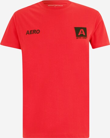 T-Shirt AÉROPOSTALE en rouge : devant