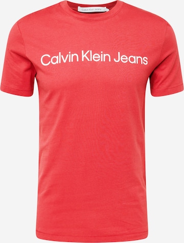 Calvin Klein Jeans - Camiseta en rojo: frente