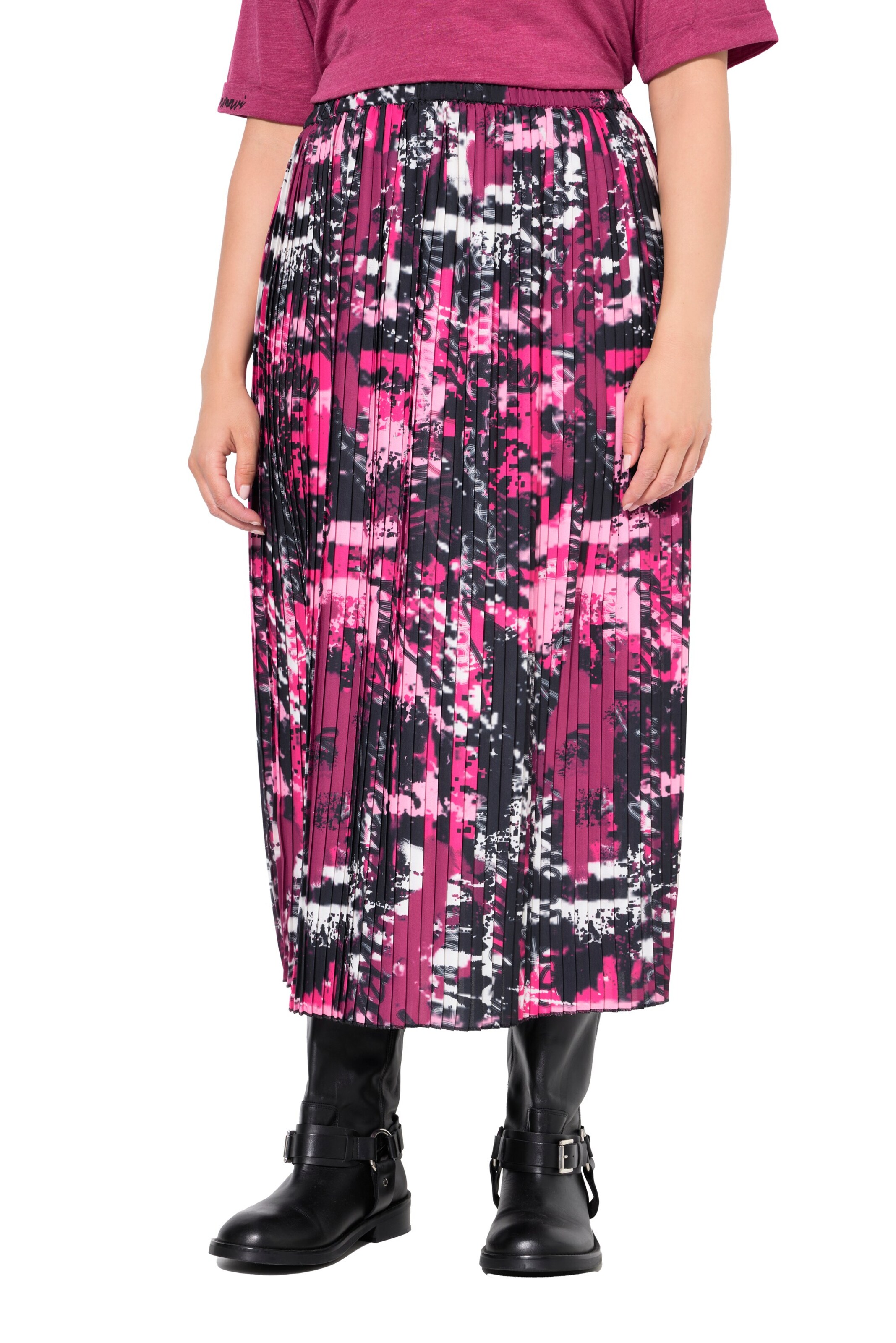 Ulla Popken Rock in Pink: Vorderseite