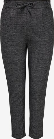 ONLY Carmakoma Slim fit Pleat-front trousers 'Goldtrash' in Black: front