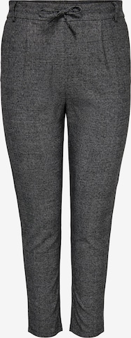 ONLY Carmakoma Slim fit Pleat-Front Pants 'Goldtrash' in Black: front