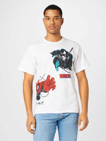 HUF Shirt 'FACE OFF' in White: front