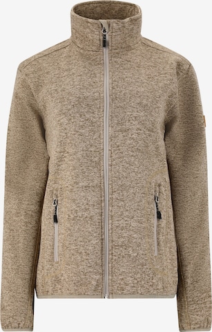 Whistler Athletic Fleece Jacket 'SAMANI' in Brown: front