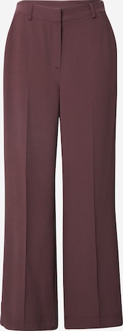 A LOT LESS Wide leg Pleated Pants 'Daliah' in Brown: front