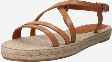 Weekend Max Mara Strap Sandals 'PILARD' in Brown: front