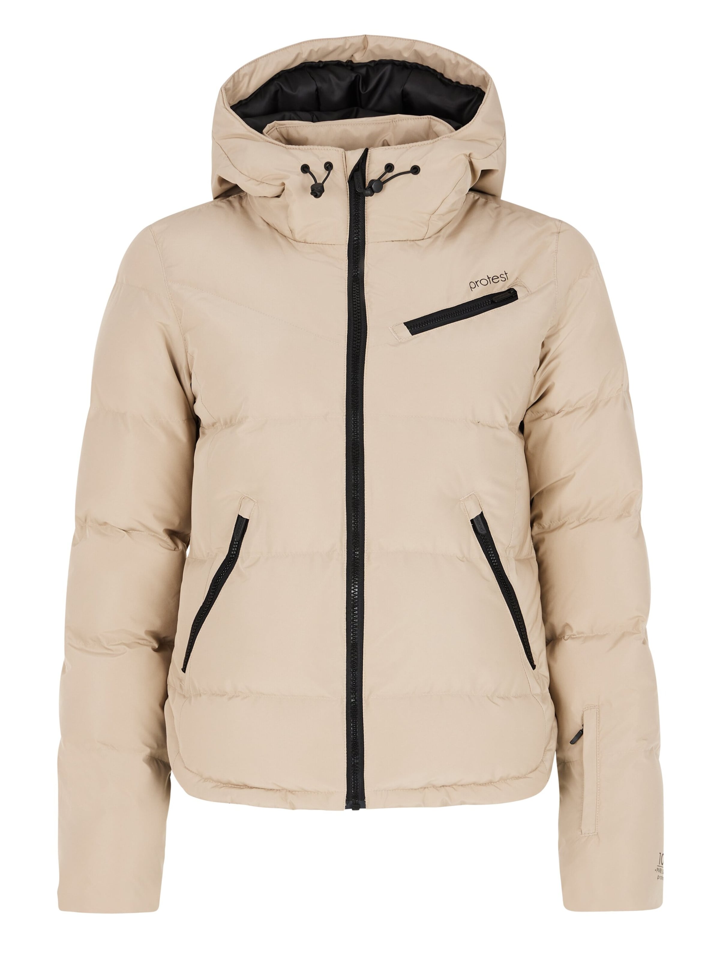 PROTEST Athletic Jacket 'PRTLUCID' in Beige: front