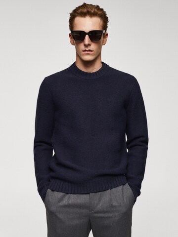 MANGO MAN Pullover 'Loto' i blå: forside