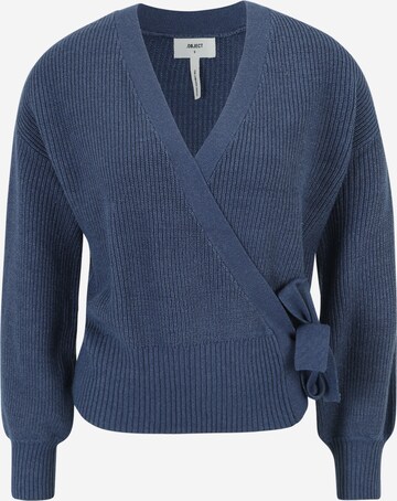 OBJECT Petite Knit Cardigan 'MALENA' in Blue: front