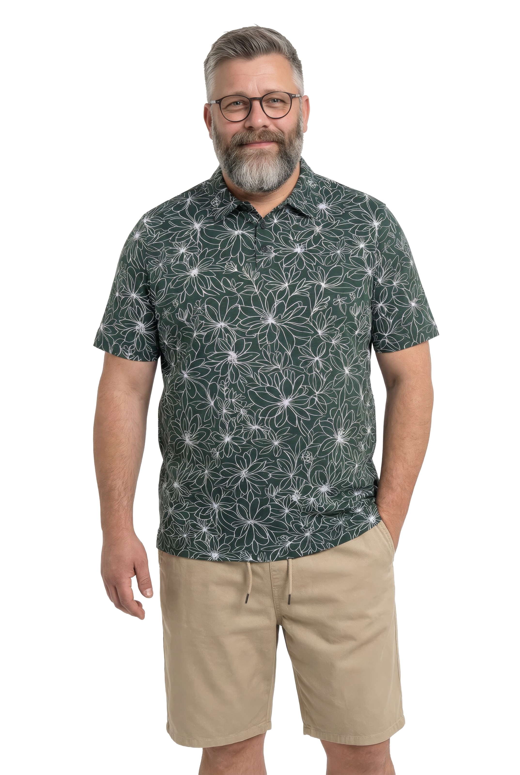 Men Plus Shirt in Grün: Vorderseite