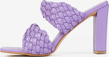 Celena Mules 'Cathie' in Purple: front