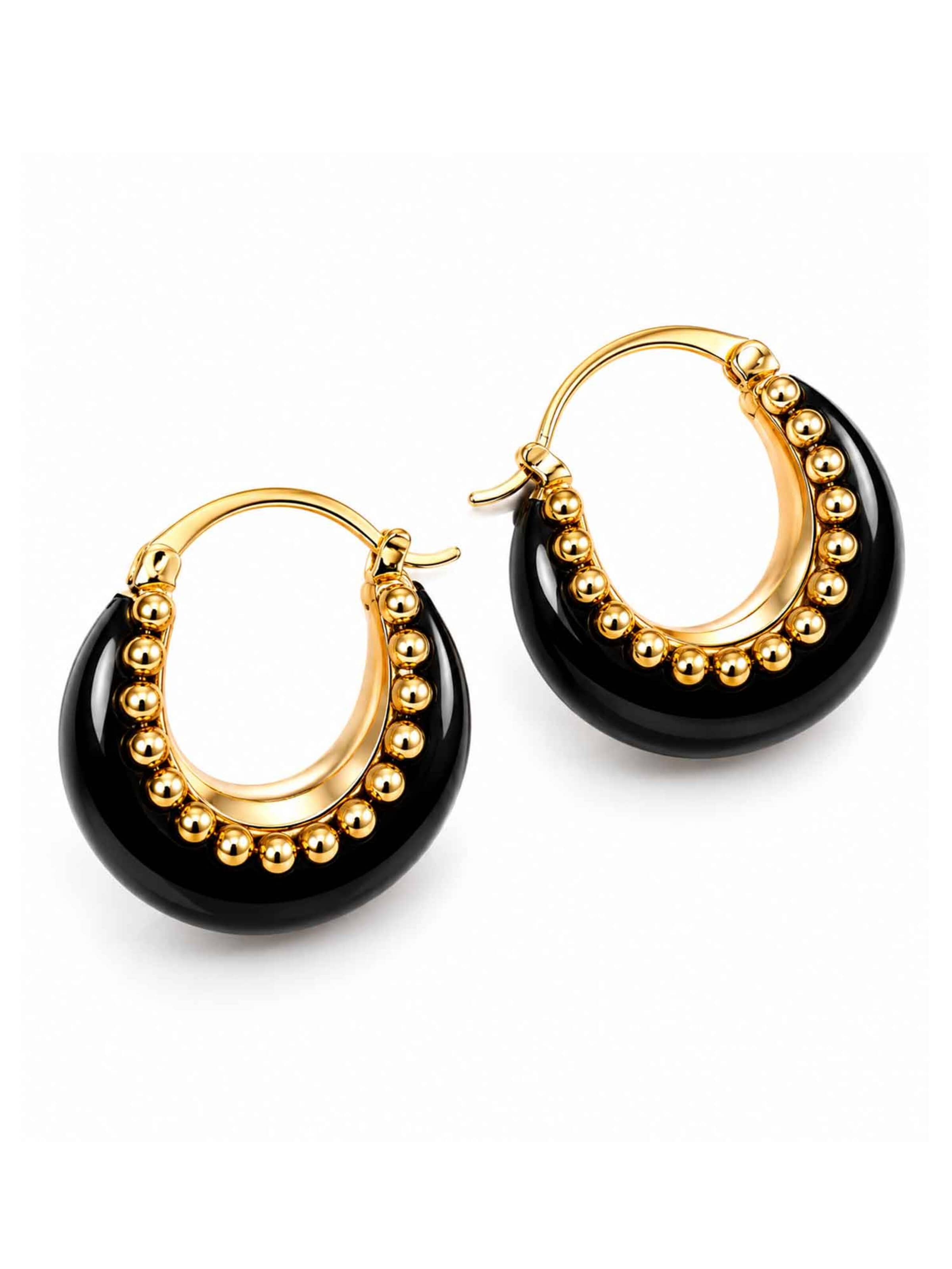 RteRme Earrings 'Brina' in Black: front