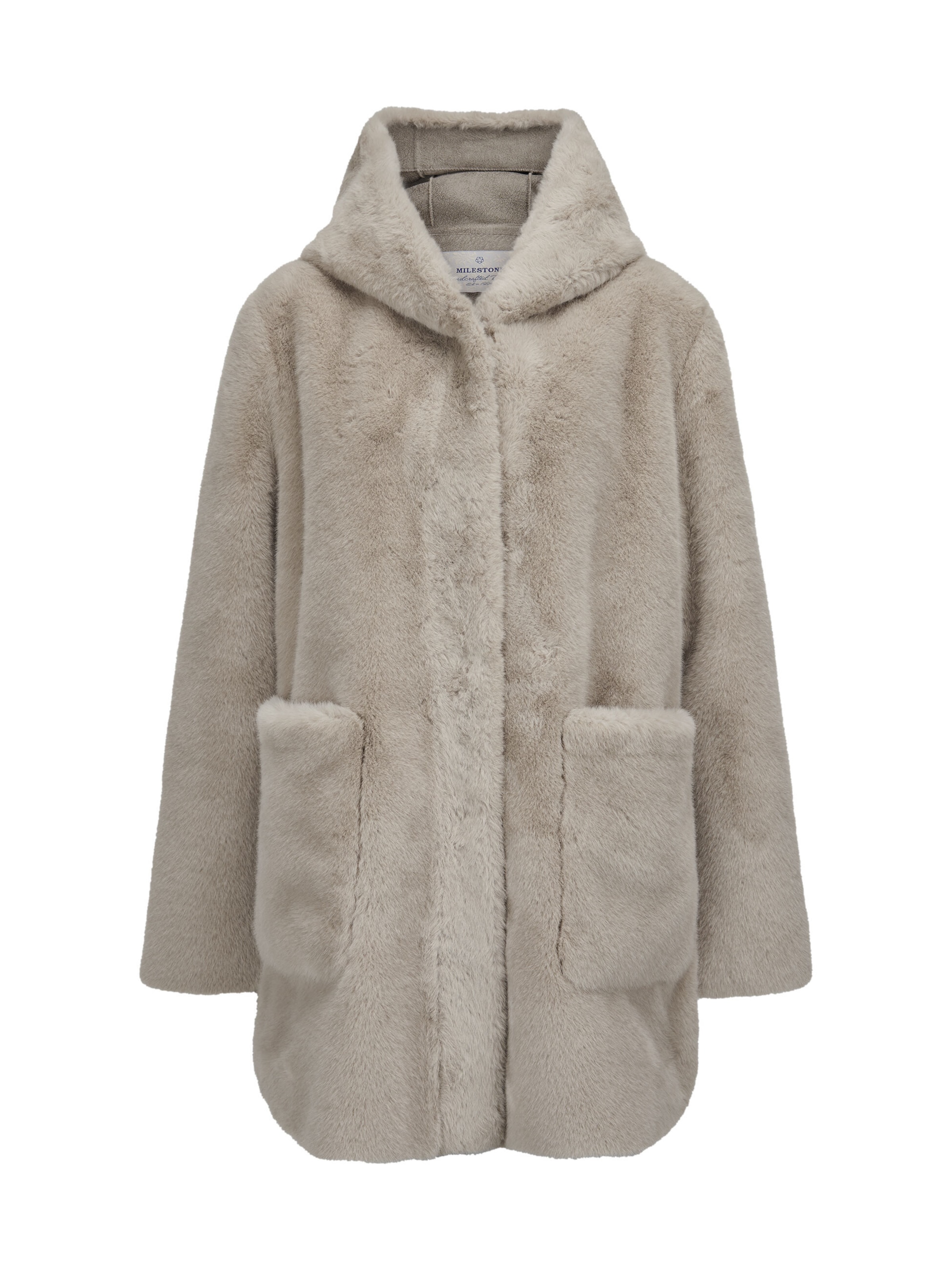 MILESTONE Wintermantel 'MSPersiana' in Beige: voorkant