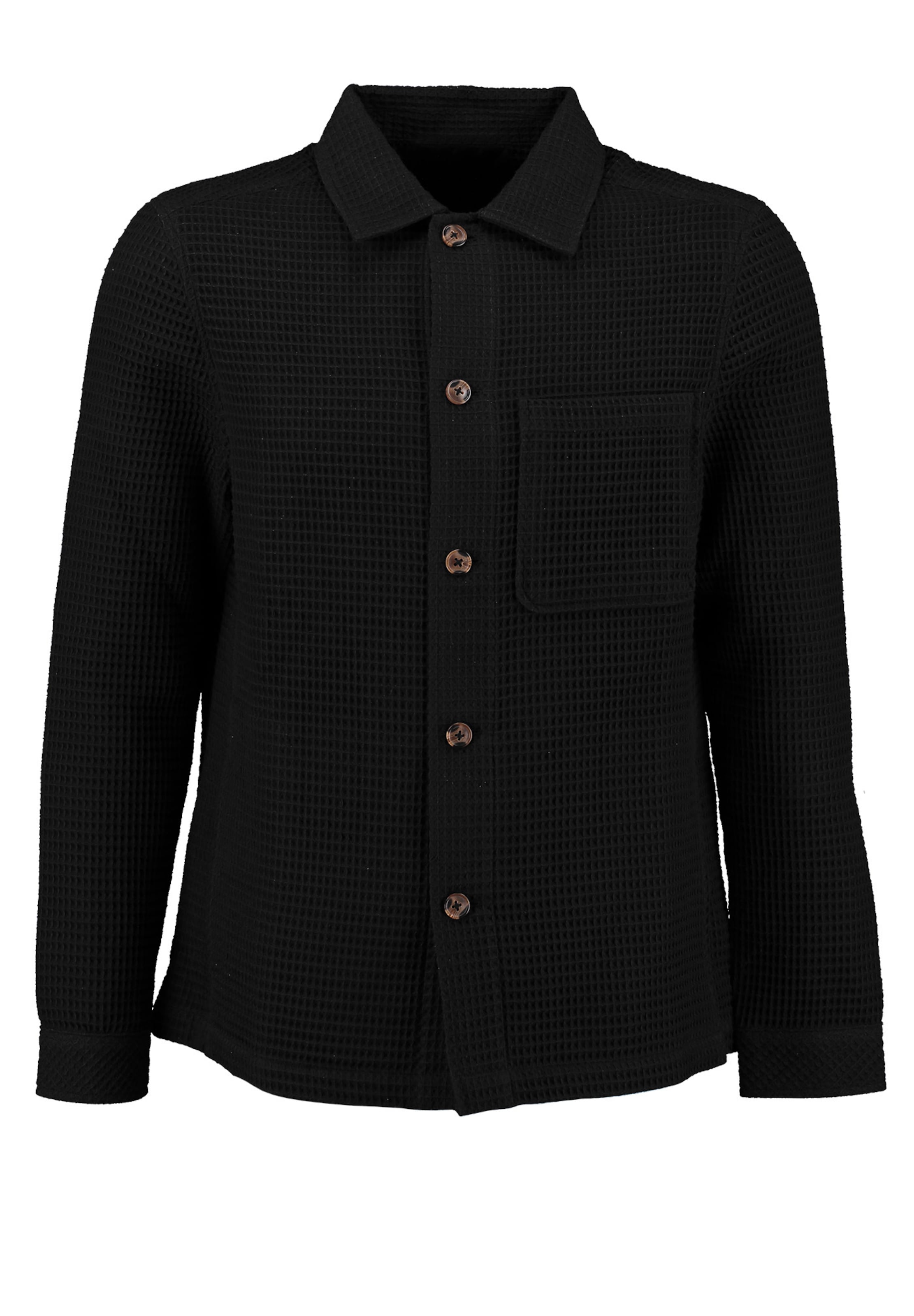Coupe regular Chemise 'KLRiva' Key Largo en noir : devant