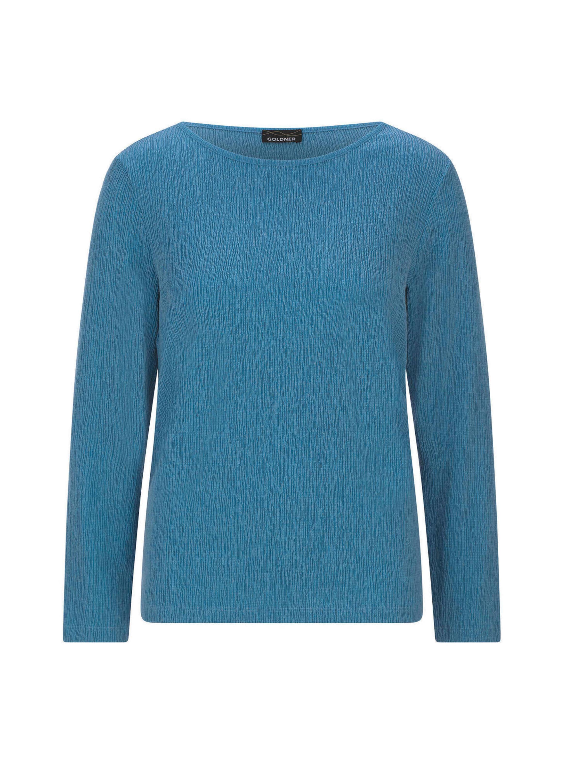 Goldner Shirt in M in blau, Produktansicht